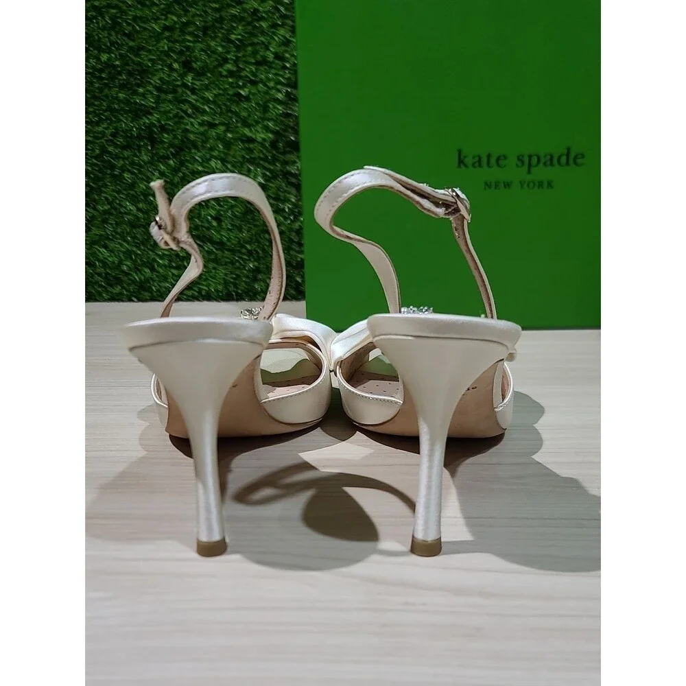 Kate Spade Happily Slingback Pumps / Ivory Bridal US 9 New